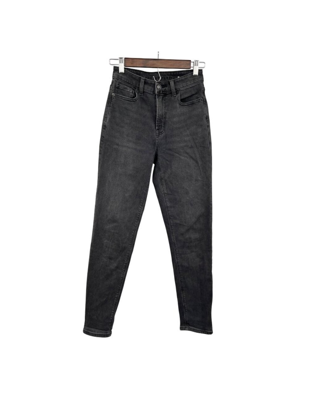 American Eagle Women's Mom Jeans Stretch Gray Denim Size 00